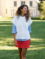 MONTECITO VEST White, Pure Italian Cotton