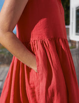 DAPHNE Summer Red, Washed Linen