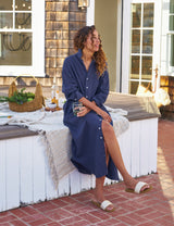 MEGAN Navy, Washed Linen