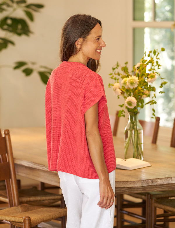 MONTECITO VEST Lobster, Pure Italian Cotton