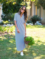 EMMA Navy French Stripe, Heritage Jersey
