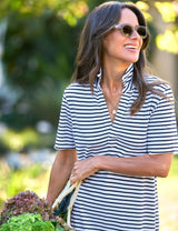 EMMA Navy French Stripe, Heritage Jersey