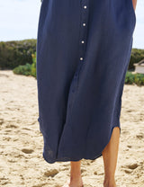 MEGAN Navy, Washed Linen