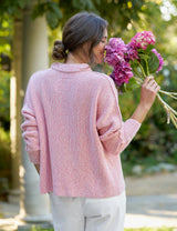 MONTECITO SWEATER Coral Reef, Pure Italian Cotton