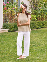 MONTECITO VEST Sand, Pure Italian Cotton