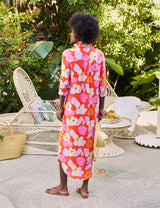 RORY Orange and Pink Floral, Italian Classic Linen
