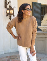 MONTECITO SWEATER Camel, Pure Italian Cotton