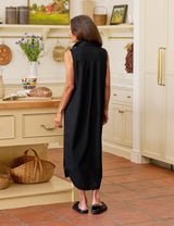 RORY SLEEVELESS Overdye Black Wash, Famous Denim