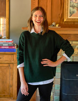 MONTECITO SWEATER British Racing Green, Pure Italian Cotton