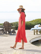 MEGAN Summer Red, Washed Linen