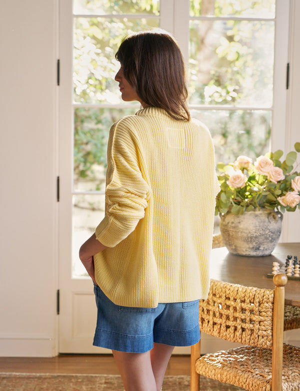 MONTECITO SWEATER Daffodil, Pure Italian Cotton