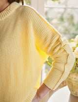 MONTECITO SWEATER Daffodil, Pure Italian Cotton