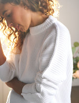 MONTECITO SWEATER White, Pure Italian Cotton