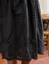 GRACE SKIRT Black, Eyelet Cotton