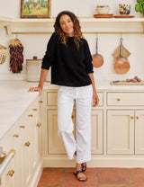 MONTEREY POINTELLE Black, Pure Italian Cotton