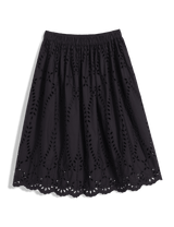 GRACE SKIRT Black, Eyelet Cotton
