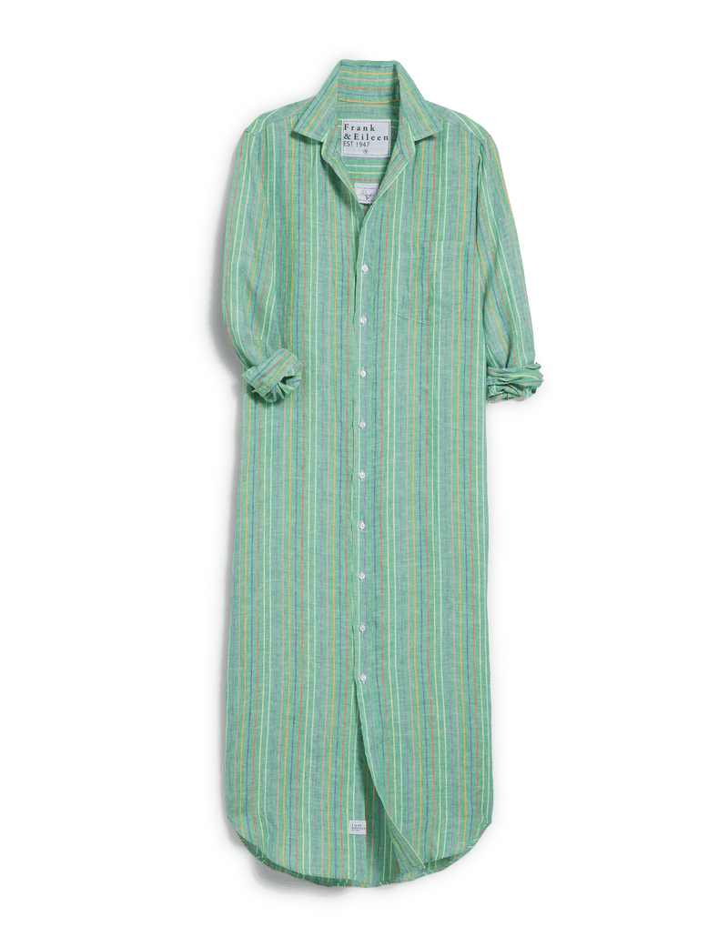 RORY Green Multi Stripe, Italian Classic Linen