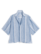 ROSIE Blue Multi Stripe, Italian Classic Linen