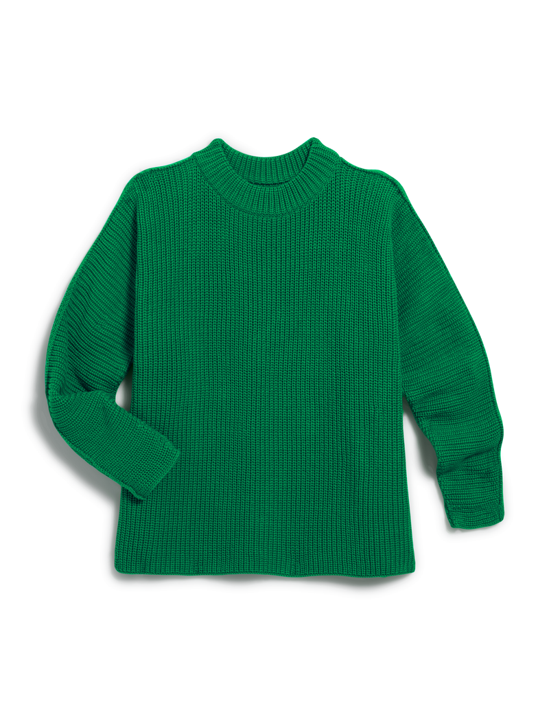 MONTECITO SWEATER Kelly Green, Pure Italian Cotton