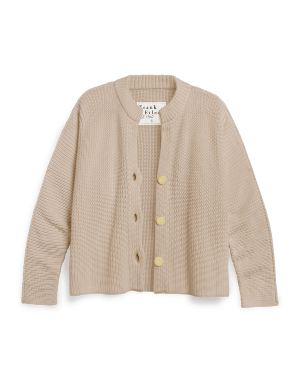 MONTECITO CARDIGAN Sand, Pure Italian Cotton