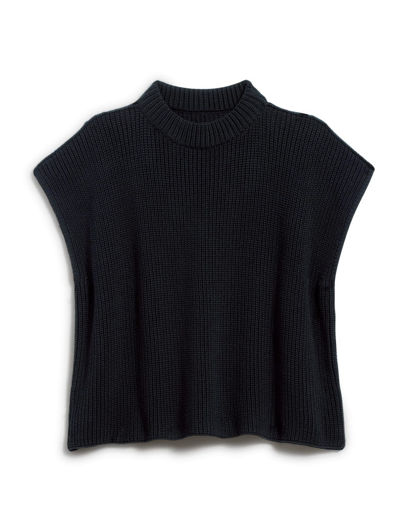 MONTECITO VEST Black, Pure Italian Cotton
